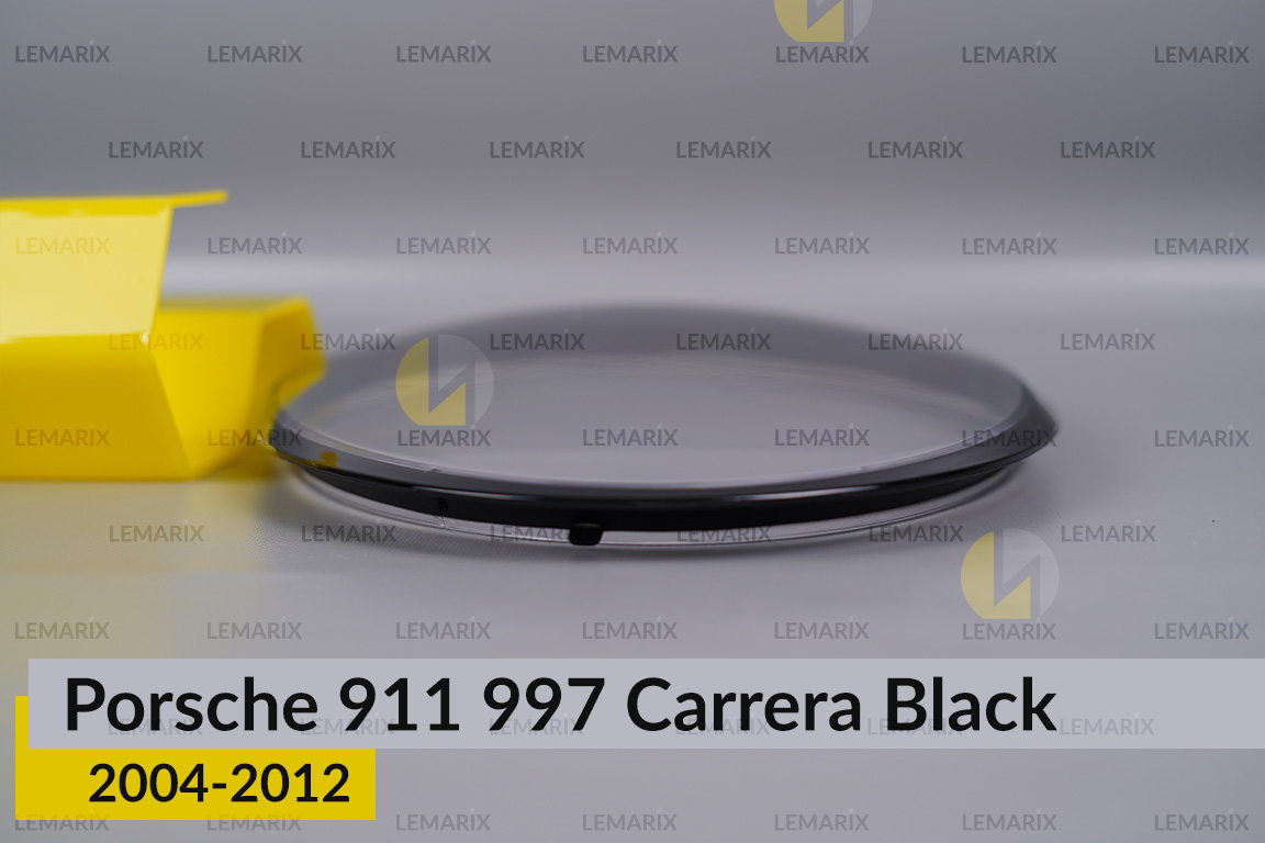 Скло фари Porsche 911 997 Carrera Black (2004-2012) праве