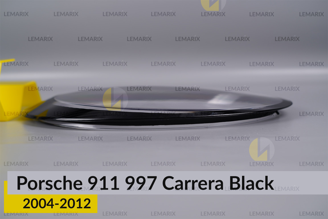 Скло фари Porsche 911 997 Carrera Black (2004-2012) праве