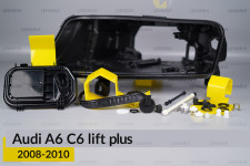 Сервісний комплект корпуса фар Audi A6 C6 Plus (2008-2010) рест лівий