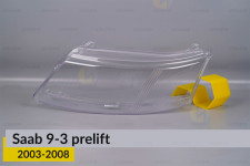 Стекло фары Saab 9-3 (2003-2008) дорест левое