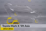 Скло фари Toyota Mark X Asia (2012-2016) 1 рест праве