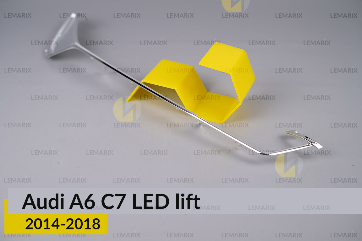Хромована декоративна маска середня Audi A6 C7 LED (2014-2018) рест права