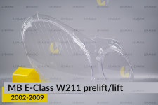 Скло фари Mercedes-Benz E-Class W211 (2002-2009) дорест/рест праве
