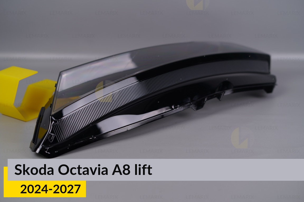 Скло фари Skoda Octavia A8 (2024-2027) рест ліве