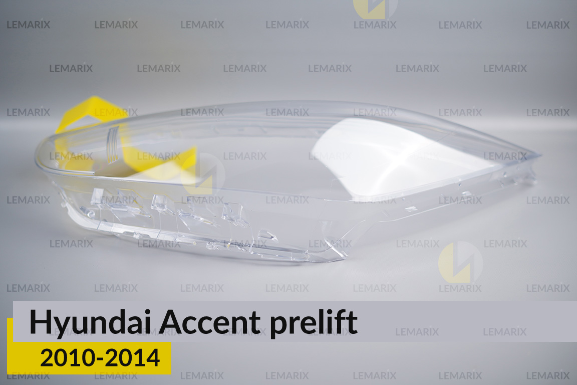 Скло фари Hyundai Accent (2010-2014) дорест ліве