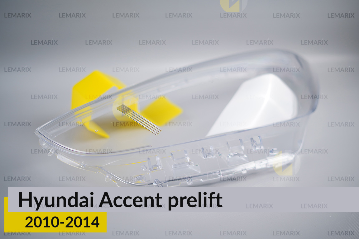 Скло фари Hyundai Accent (2010-2014) дорест ліве