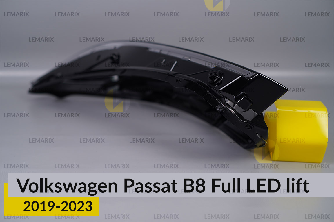 Скло фари VW Volkswagen Passat B8 Full LED (2019-2023) рест ліве