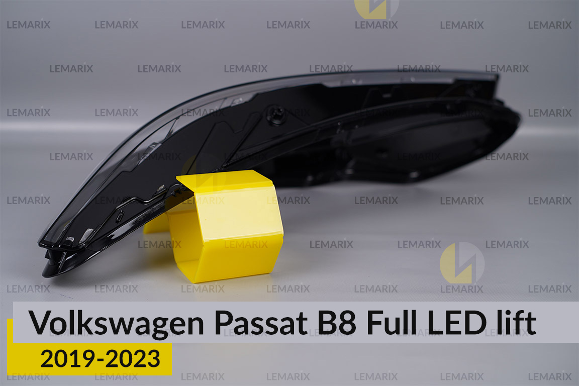 Скло фари VW Volkswagen Passat B8 Full LED (2019-2023) рест ліве