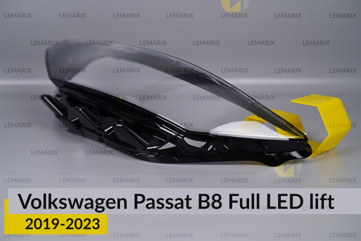Скло фари VW Volkswagen Passat B8 Full LED (2019-2023) рест ліве