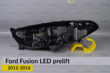 Корпус фари Ford Fusion LED (2012-2016) дорест лівий
