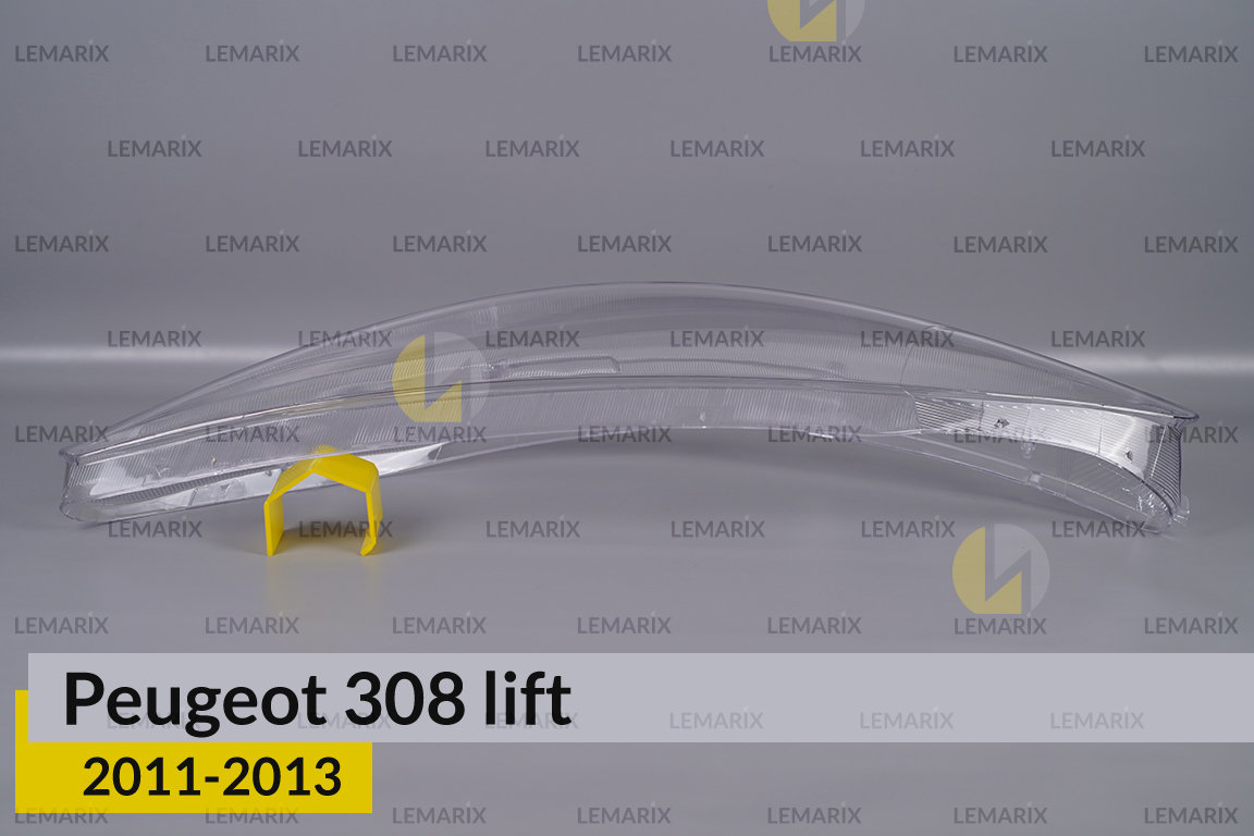 Скло фари Peugeot 308 Sedan (2011-2013) рест ліве