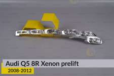 Хромована декоративна маска під світловод Audi Q5 8R Xenon (2008-2012) дорест права