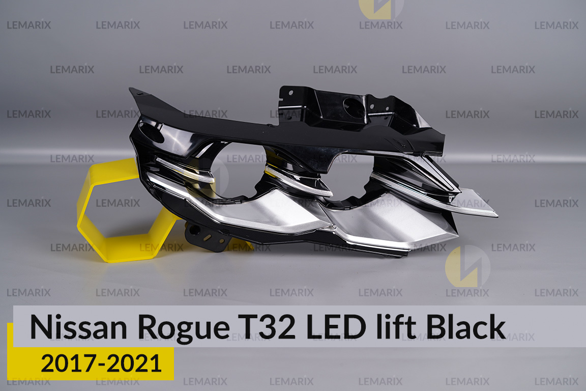 Декоративна маска внутрішня Nissan Rogue T32 LED Black (2017-2021) рест права