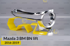 Хромированная маска Mazda 3 BM BN (2016-2019) рест правая
