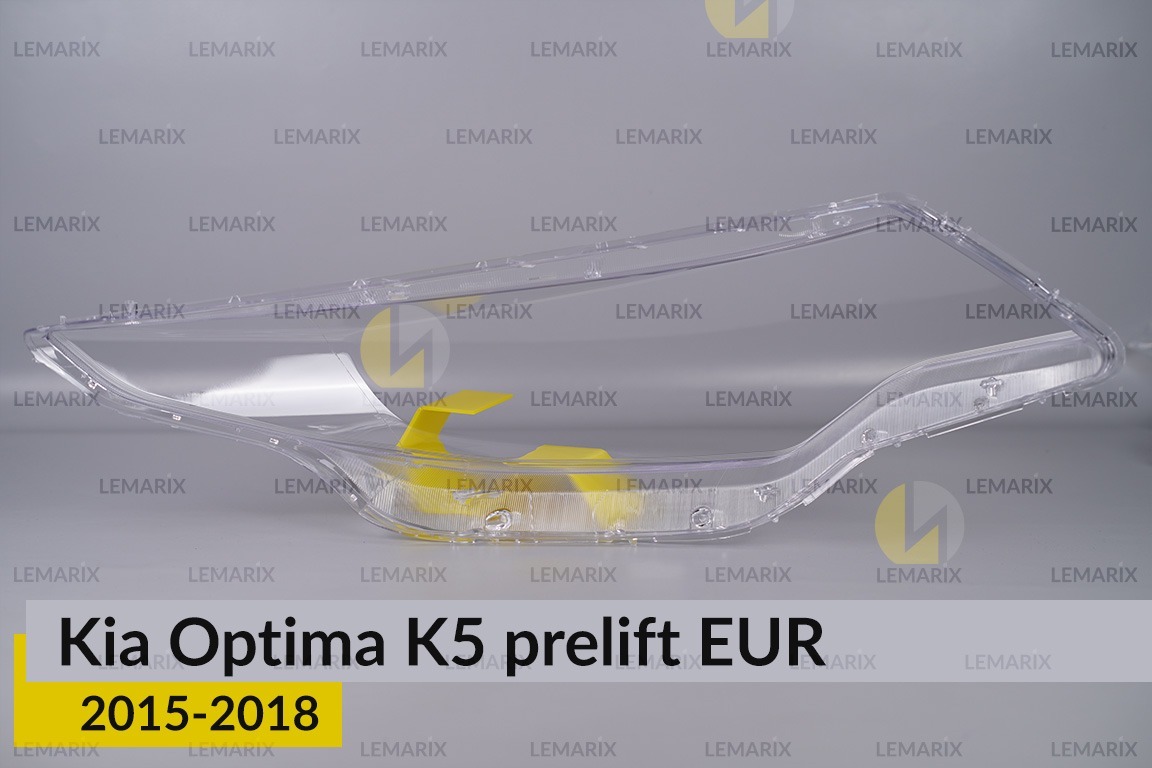 Скло фари KIA Optima K5 EUR (2015-2018) дорест ліве