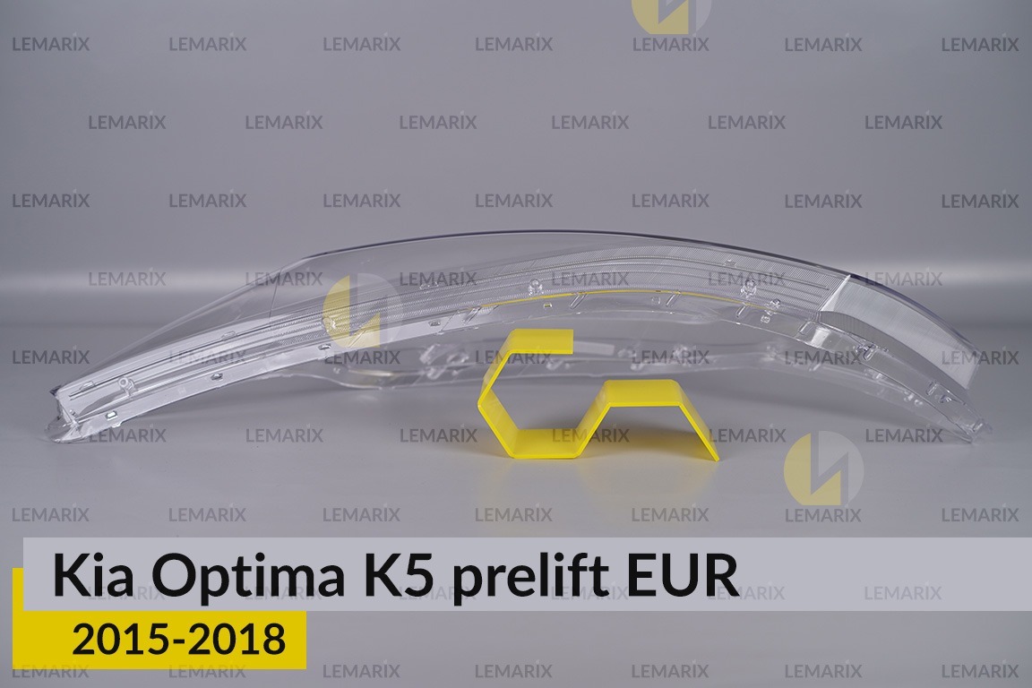 Скло фари KIA Optima K5 EUR (2015-2018) дорест ліве