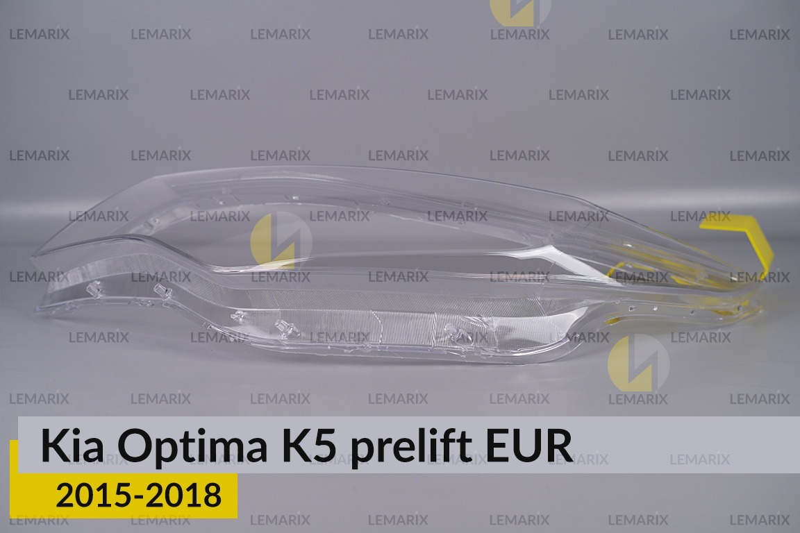 Скло фари KIA Optima K5 EUR (2015-2018) дорест ліве