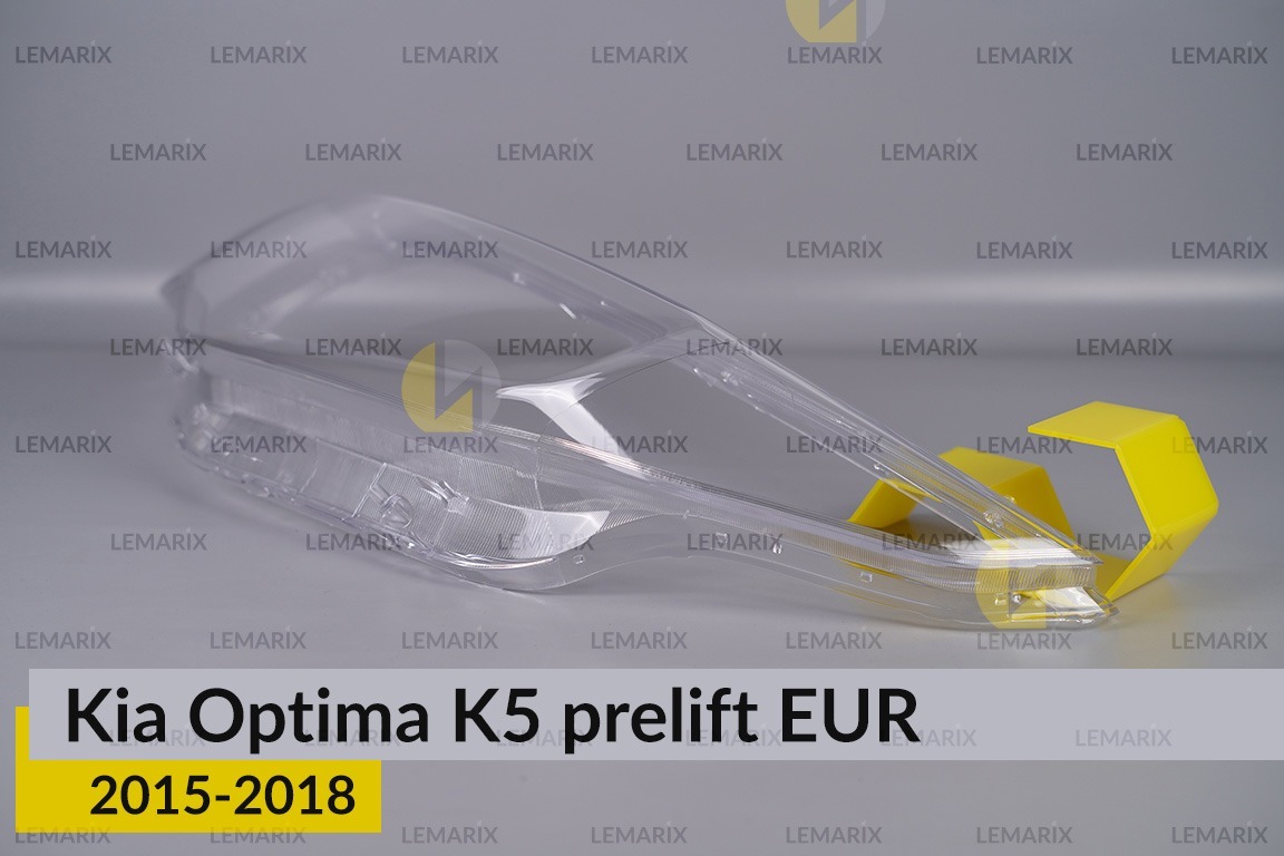 Скло фари KIA Optima K5 EUR (2015-2018) дорест ліве