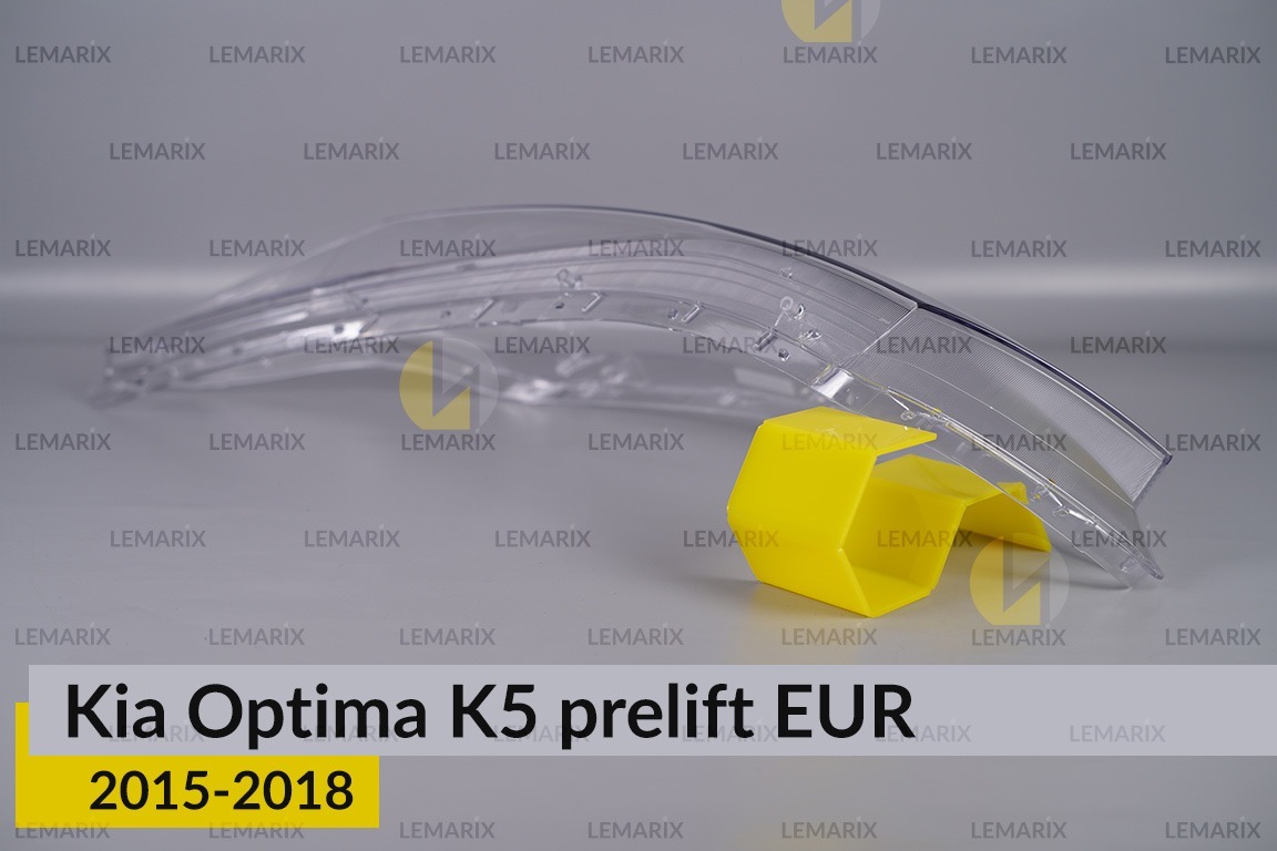 Скло фари KIA Optima K5 EUR (2015-2018) дорест ліве