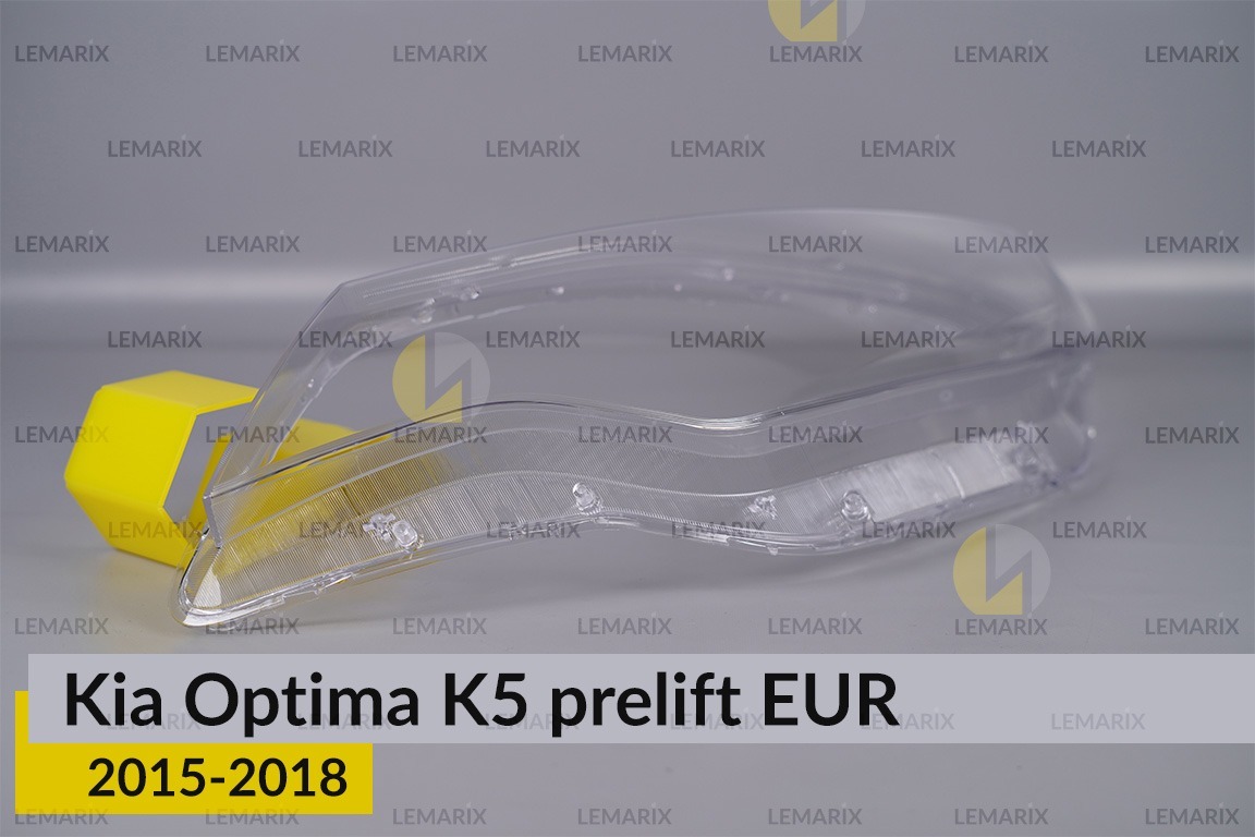 Скло фари KIA Optima K5 EUR (2015-2018) дорест ліве