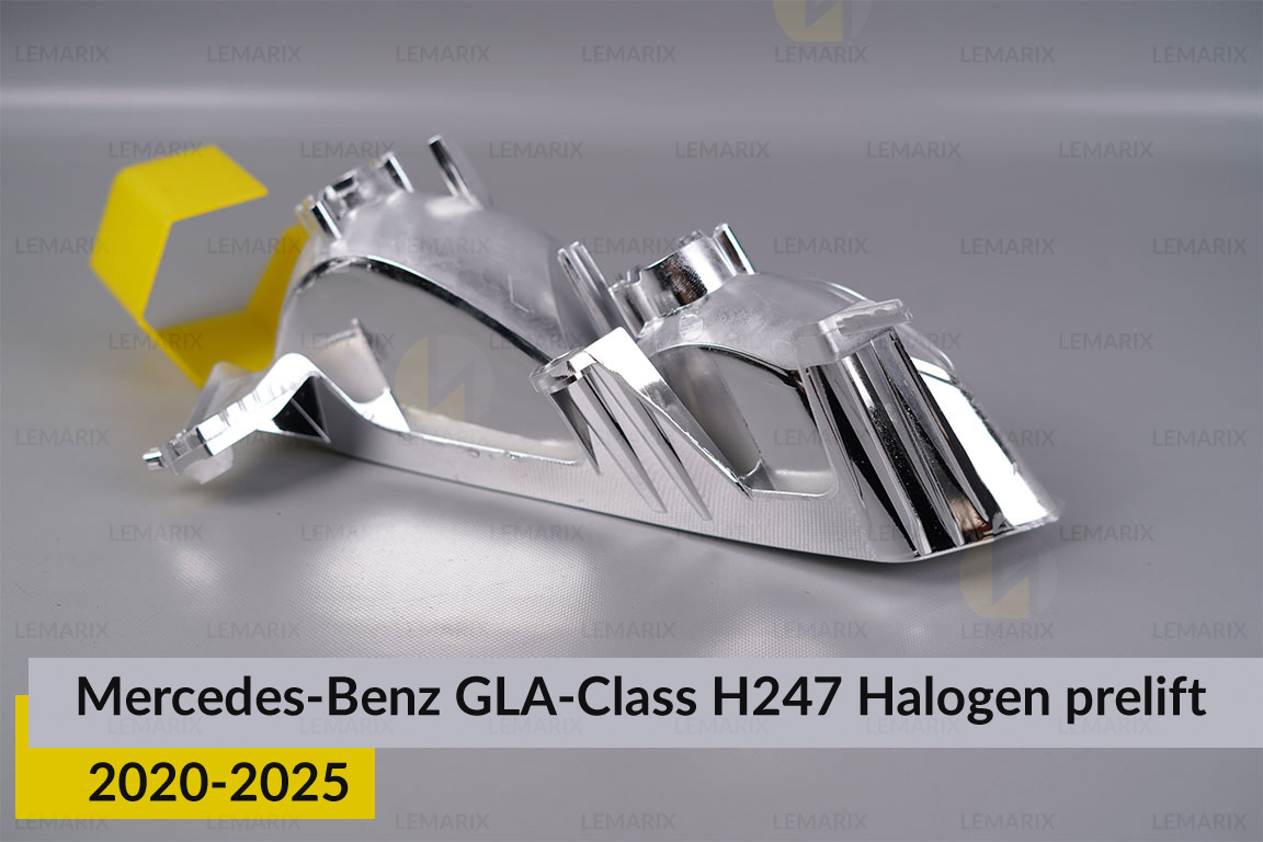 Хромована декоративна маска лінзи Mercedes-Benz GLA-Class H247 Halogen (2020-2025) дорест ліва