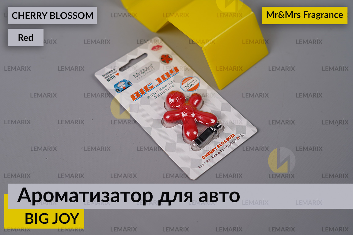 Ароматизатор для авто BIG JOY червоний ЦВІТІННЯ ВИШНІ/CHERRY BLOSSOM – Mr&Mrs Fragrance