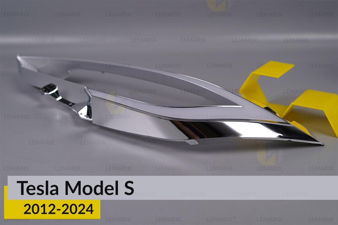 Хромована декоративна маска Tesla Model S (2012-2024) ліва