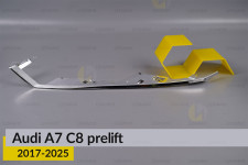 Хромована декоративна маска середня Audi A7 C8 (2017-2025) дорест ліва