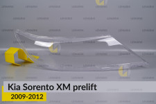 Стекло фары KIA Sorento XM (2009-2012) дорест правое