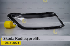 Скло фари Skoda Kodiaq LED (2016-2021) дорест праве