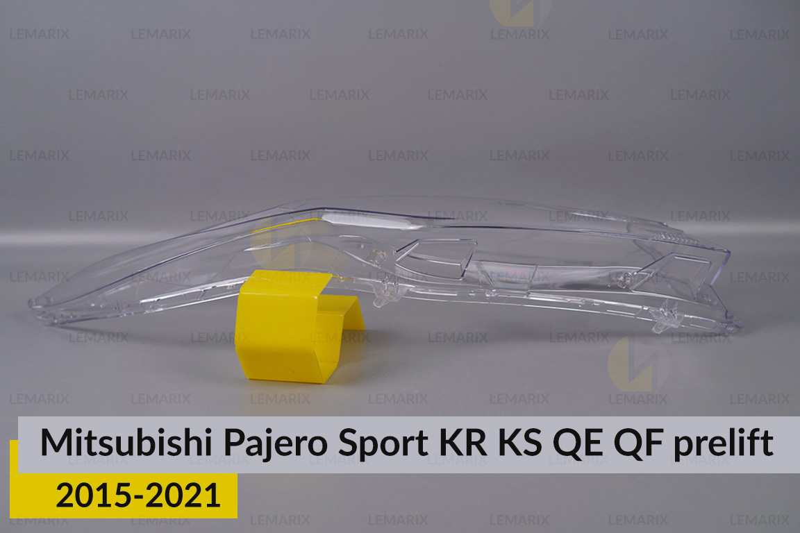 Скло фари Mitsubishi Pajero Sport KR KS QE QF (2015-2021) дорест праве