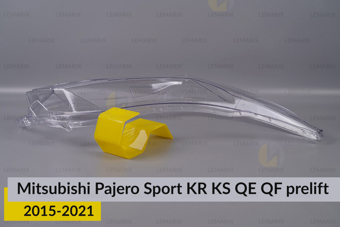 Скло фари Mitsubishi Pajero Sport KR KS QE QF (2015-2021) дорест праве