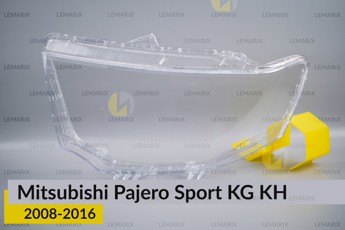 Скло фари Mitsubishi Pajero Sport KG KH (2008-2016) ліве