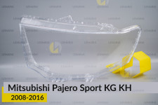 Скло фари Mitsubishi Pajero Sport KG KH (2008-2016) ліве
