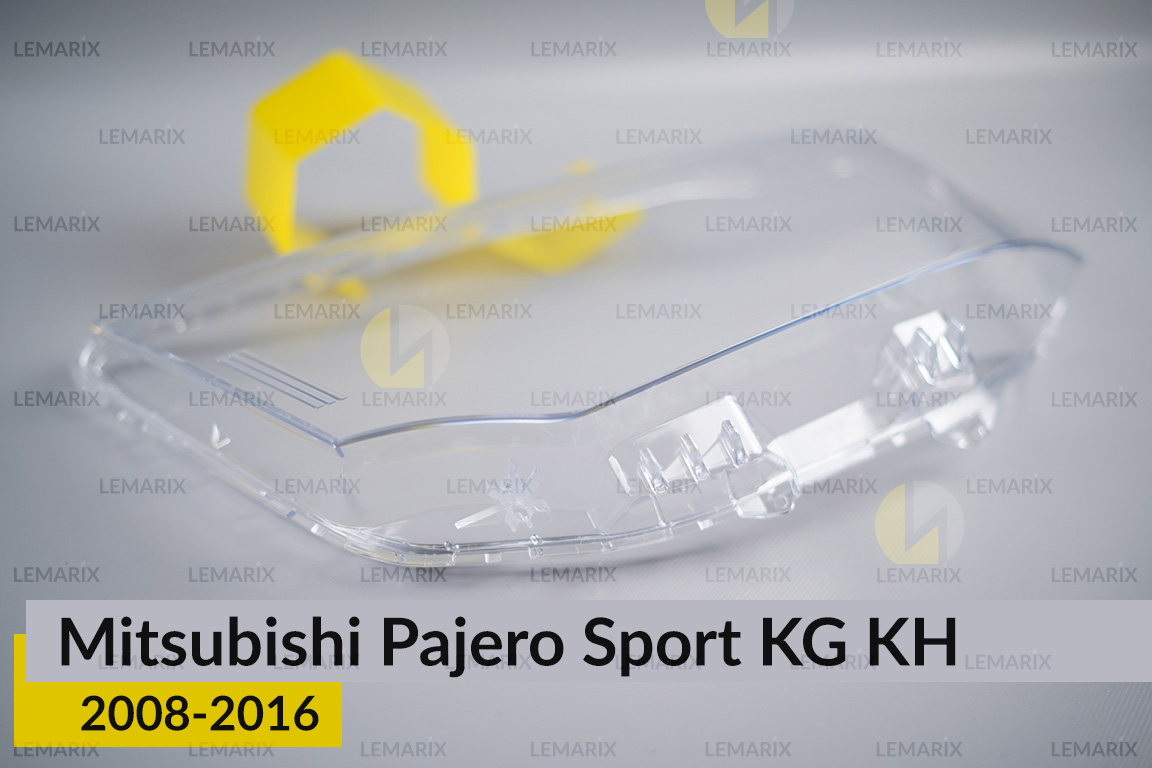 Скло фари Mitsubishi Pajero Sport KG KH (2008-2016) ліве
