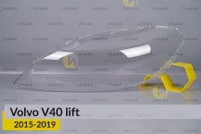 Скло фари Volvo V40 (2015-2019) рест ліве