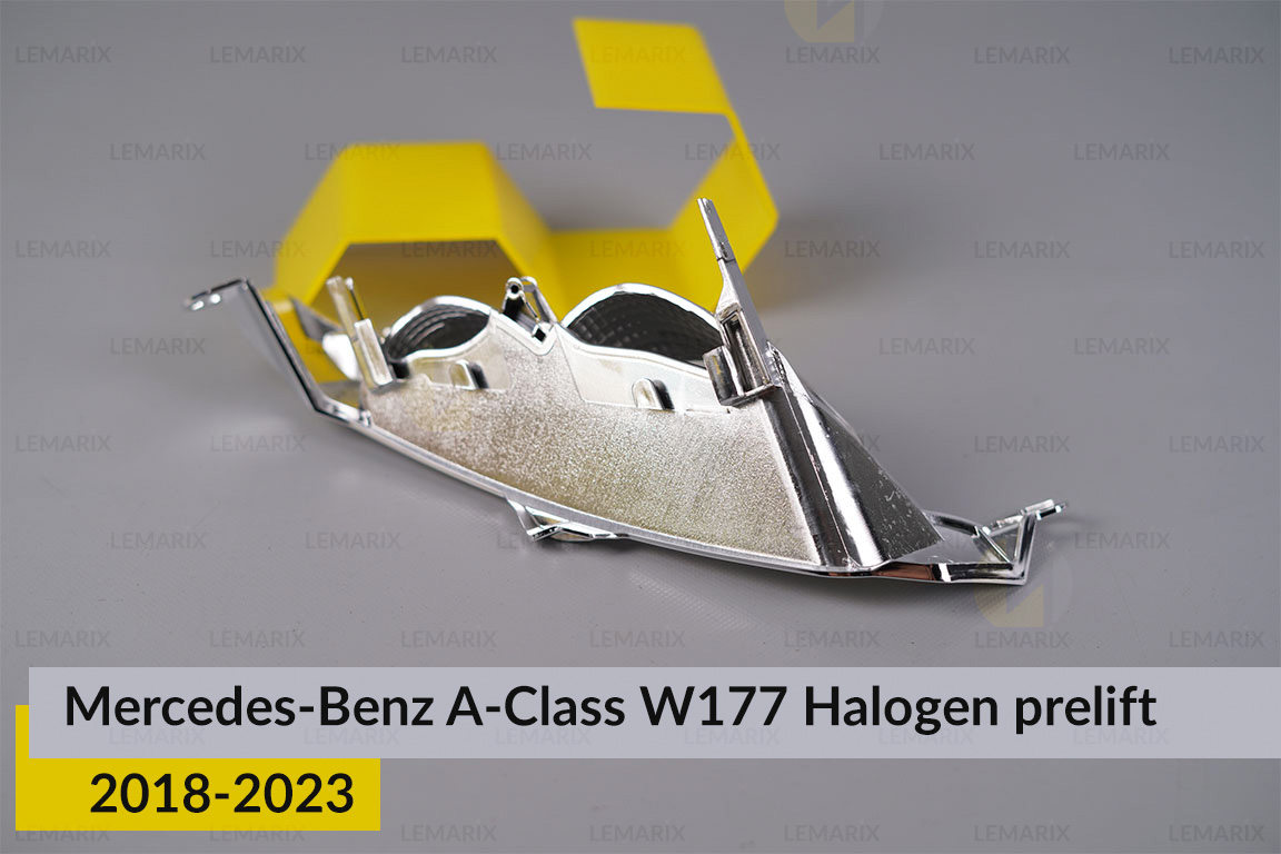 Хромована декоративна маска поворотника Mercedes-Benz A-Class W177 Halogen (2018-2023) дорест ліва