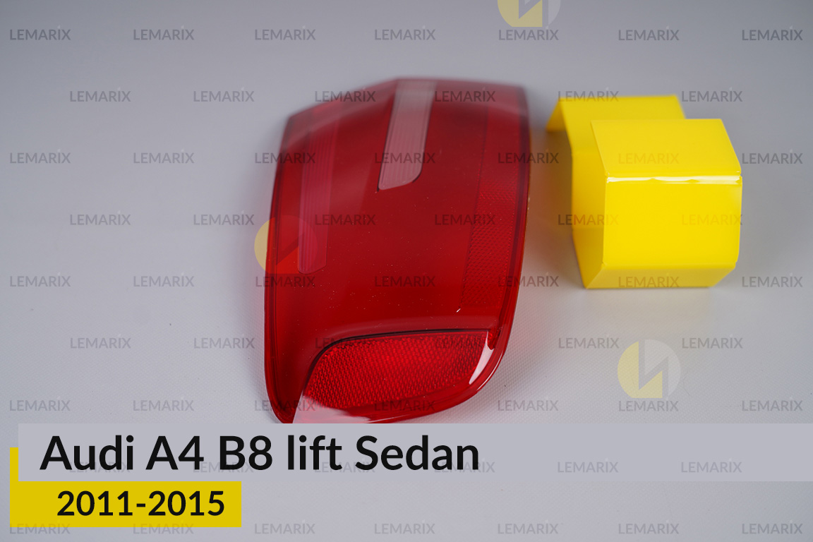 Скло заднього ліхтаря зовнішнє в крилі Audi A4 B8 Sedan (2011-2015) рест ліве