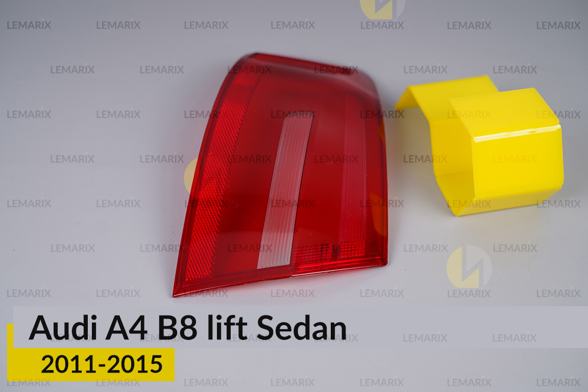 Скло заднього ліхтаря зовнішнє в крилі Audi A4 B8 Sedan (2011-2015) рест ліве