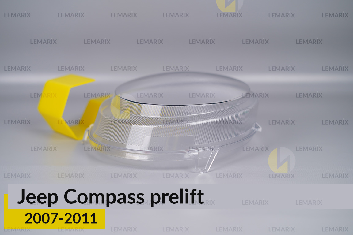 Скло фари Jeep Compass (2007-2011) дорест ліве
