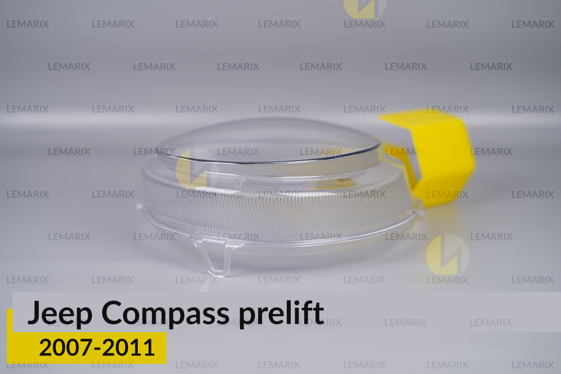 Скло фари Jeep Compass (2007-2011) дорест ліве