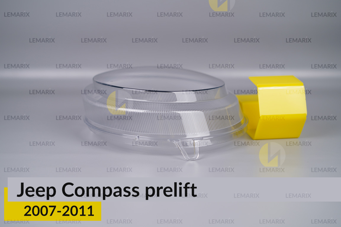 Скло фари Jeep Compass (2007-2011) дорест ліве