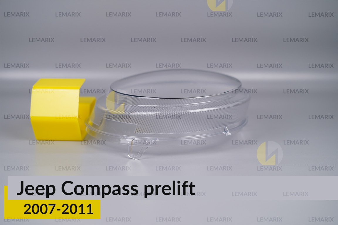 Скло фари Jeep Compass (2007-2011) дорест ліве
