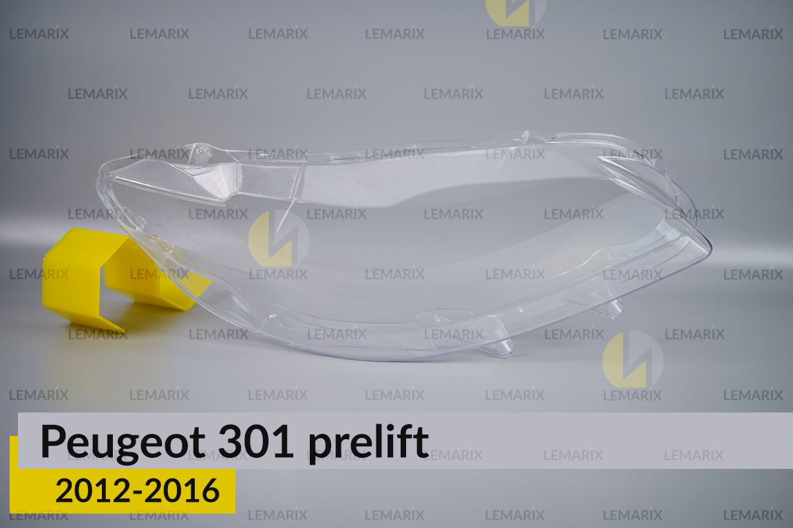 Скло фари Peugeot 301 (2012-2016) дорест праве