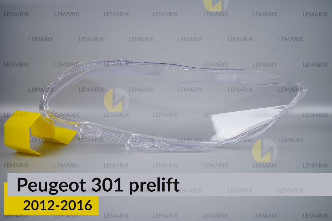 Скло фари Peugeot 301 (2012-2016) дорест праве