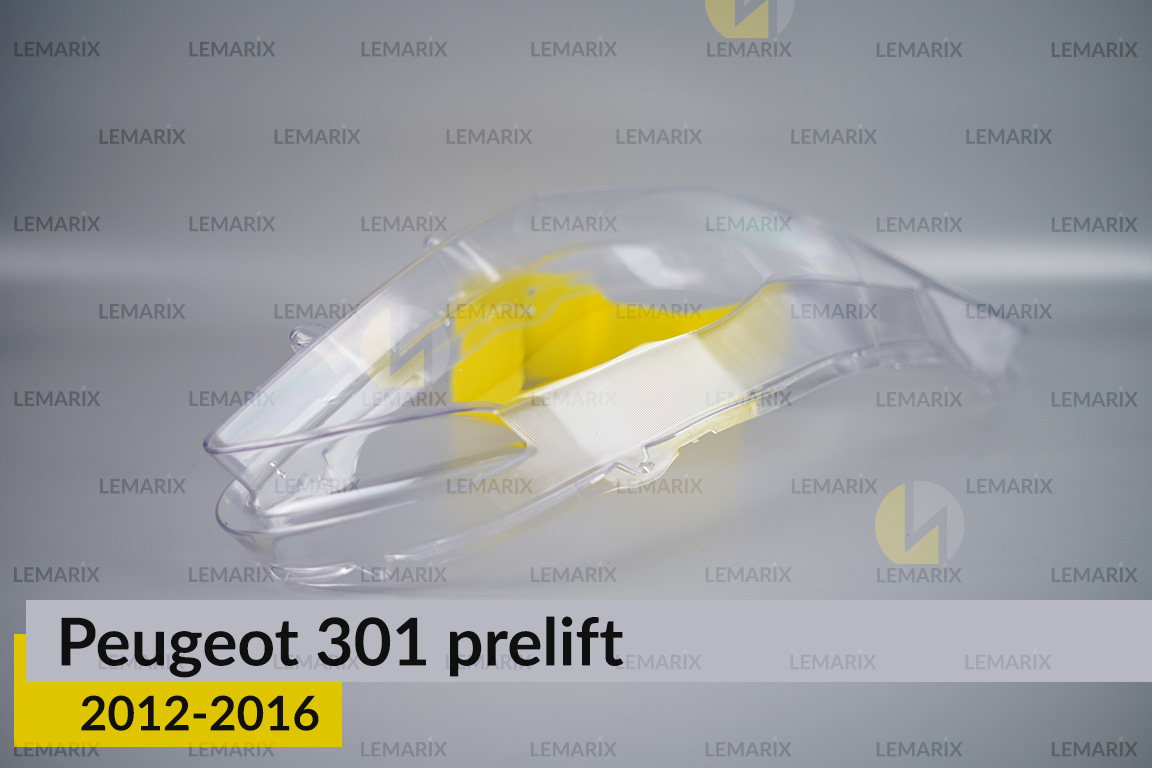 Скло фари Peugeot 301 (2012-2016) дорест праве
