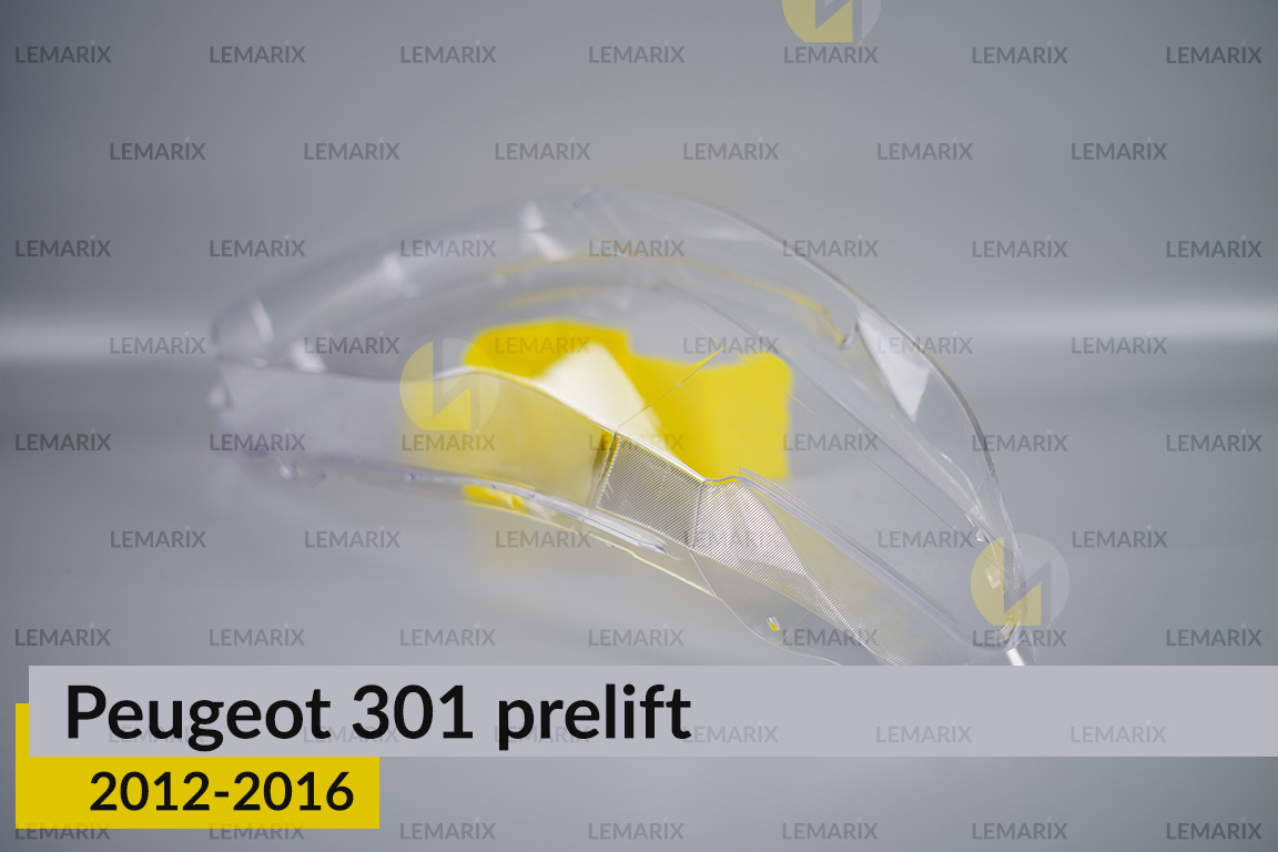 Скло фари Peugeot 301 (2012-2016) дорест праве