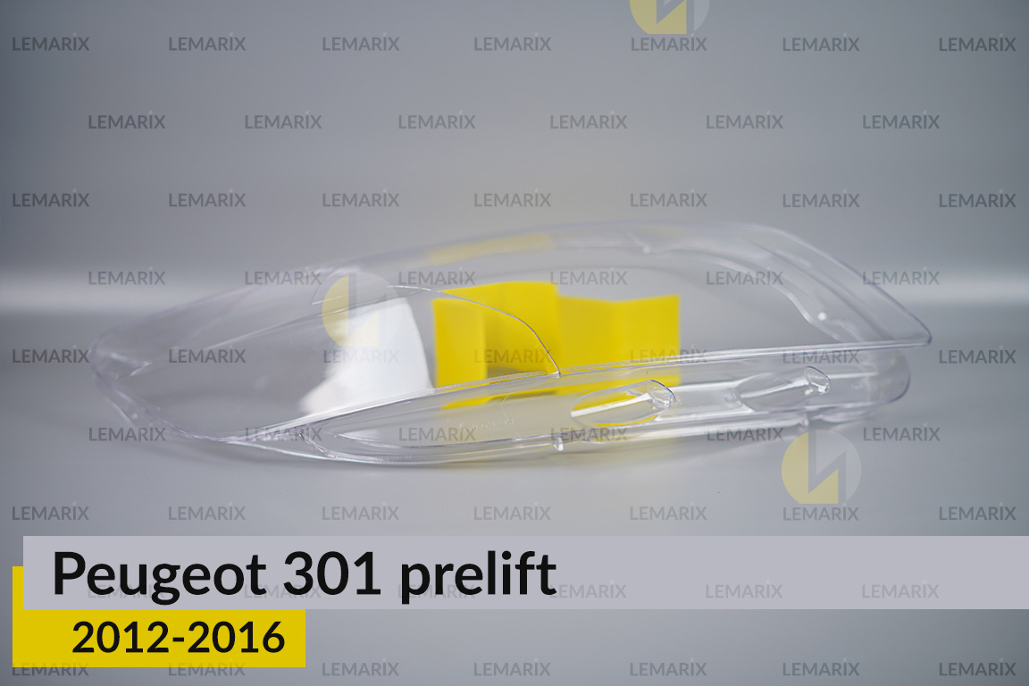 Скло фари Peugeot 301 (2012-2016) дорест праве