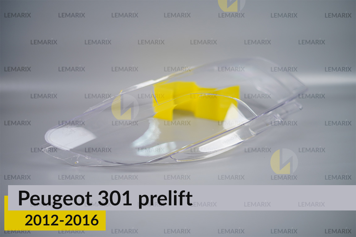 Скло фари Peugeot 301 (2012-2016) дорест праве