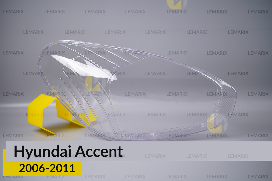 Скло фари Hyundai Accent (2006-2011) праве